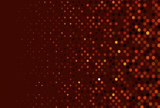 Dark Orange vector texture with disks.