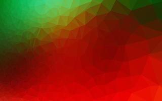 Light Green, Red vector shining triangular pattern.