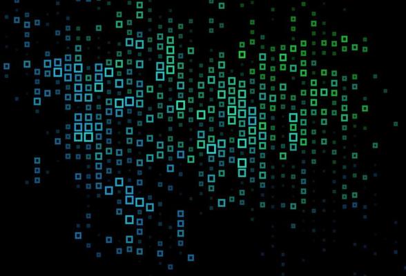 Dark Blue, Green vector background with rectangles.