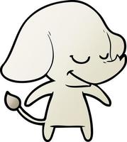 cartoon smiling elephant vector