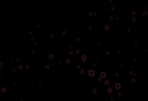 Dark Orange vector texture with beautiful stars.