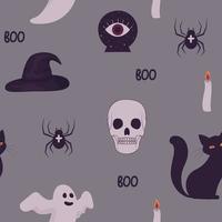 halloween seamless pattern vector