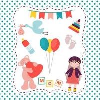 baby shower collection vector