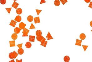 Light Orange vector backdrop with lines, circles, rhombus.