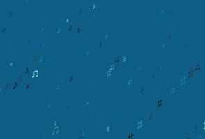 Light BLUE vector backdrop with music notes.