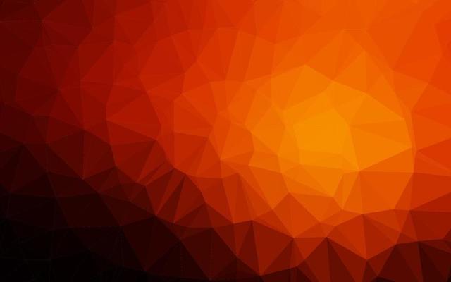 Dark Orange vector polygonal pattern.
