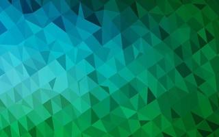 cubierta de mosaico de triángulo vector azul claro, verde.