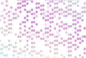 Light Pink vector template with ice snowflakes.