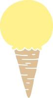 cartoon doodle ice cream cone vector