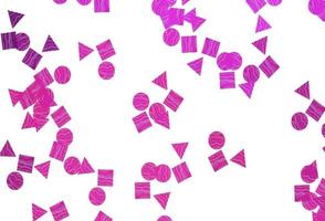 cubierta de vector rosa claro en estilo poligonal con círculos.