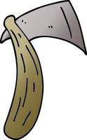 cartoon doodle sharp axe vector