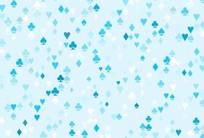 Light BLUE vector pattern with symbol of cards.