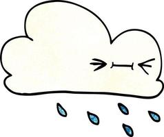 cartoon doodle expressive weather cloud vector