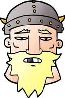 cartoon doodle viking face vector