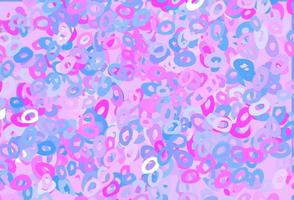 Light Pink, Blue vector background with bubbles.