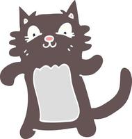 cartoon doodle happy cat vector