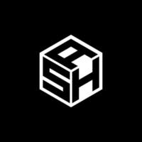 SHA letter logo design with black background in illustrator. Vector logo, calligraphy designs for logo, Poster, Invitation, etc.