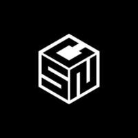 SNC letter logo design with black background in illustrator. Vector logo, calligraphy designs for logo, Poster, Invitation, etc.
