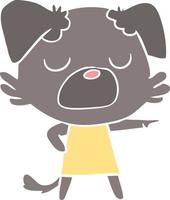 flat color style cartoon dog vector