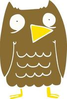 funny cartoon doodle owl vector