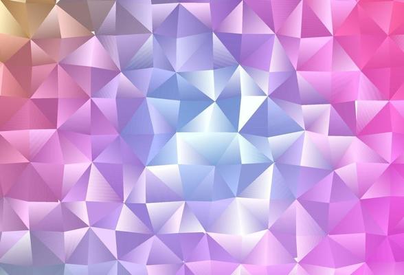Light Pink, Blue vector blurry triangle template.