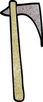 cartoon doodle sharp axe vector