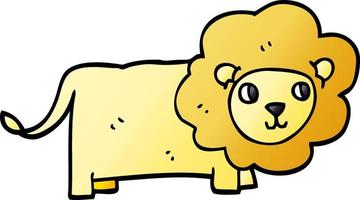 cartoon doodle lion vector