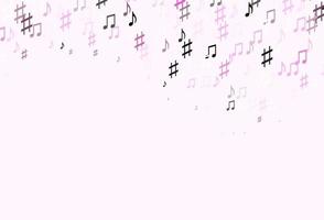 Light Pink, Green vector backdrop with music notes.