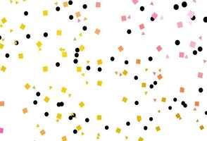 Light Pink, Yellow vector texture in poly style with circles, cubes.