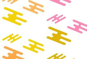 Light Pink, Yellow vector template with repeated sticks.