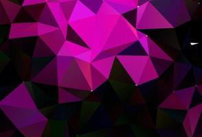 Dark Purple vector blurry triangle texture.