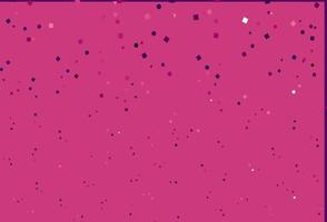 plantilla de vector púrpura claro con cristales, círculos, cuadrados.
