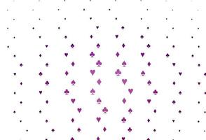 Light Purple vector pattern with symbol of cards.