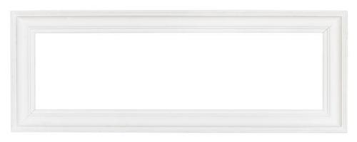 wide white panoramic wooden picture frame photo