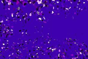 Light Purple vector pattern with chaotic shapes.