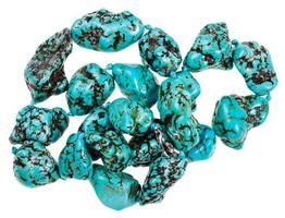 necklace from blue Howlite gemstones photo