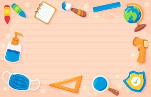 Back to School New Normal Background vector