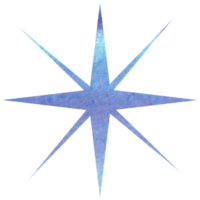 étoile aquarelle bleue. élément céleste, espace, ciel png