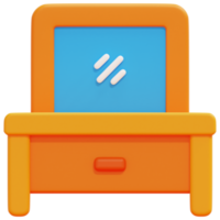 dresser 3d render icon illustration png