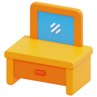 dresser 3d render icon illustration png