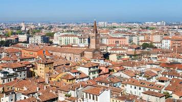 above view Verona city with chiesa sant'anastasia photo