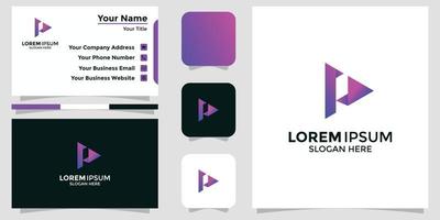play design logo and branding card vector
