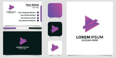 play design logo and branding card vector