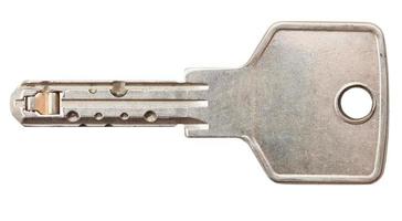 steel door key for pin tumbler lock photo