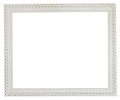 wide white classic wooden picture frame photo