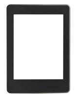 front view of e-book reader with cut out screen photo