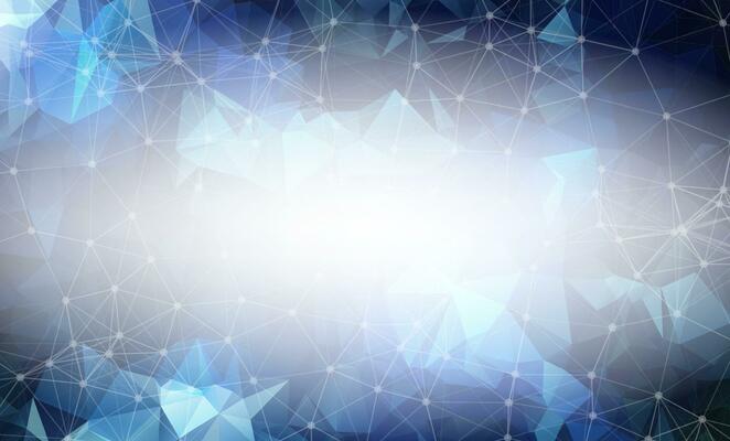 Blue low poly background. Polygonal design pattern. Bright mosaic modern geometric design, Creative Design Templates. Connected lines with dots.