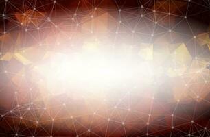 Abstract Dark Red Polygonal Space Background with Connecting Dots and Lines.  Connection structure and science background. Futuristic HUD design. vector