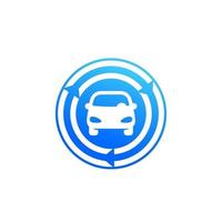 carsharing service vector icon for apps and web