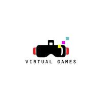 diseño de logotipo de juegos virtuales vector